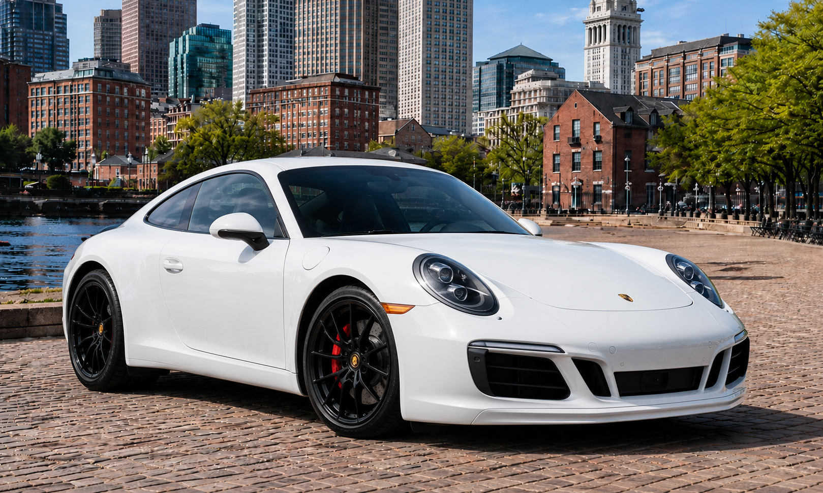 White Porsche 911