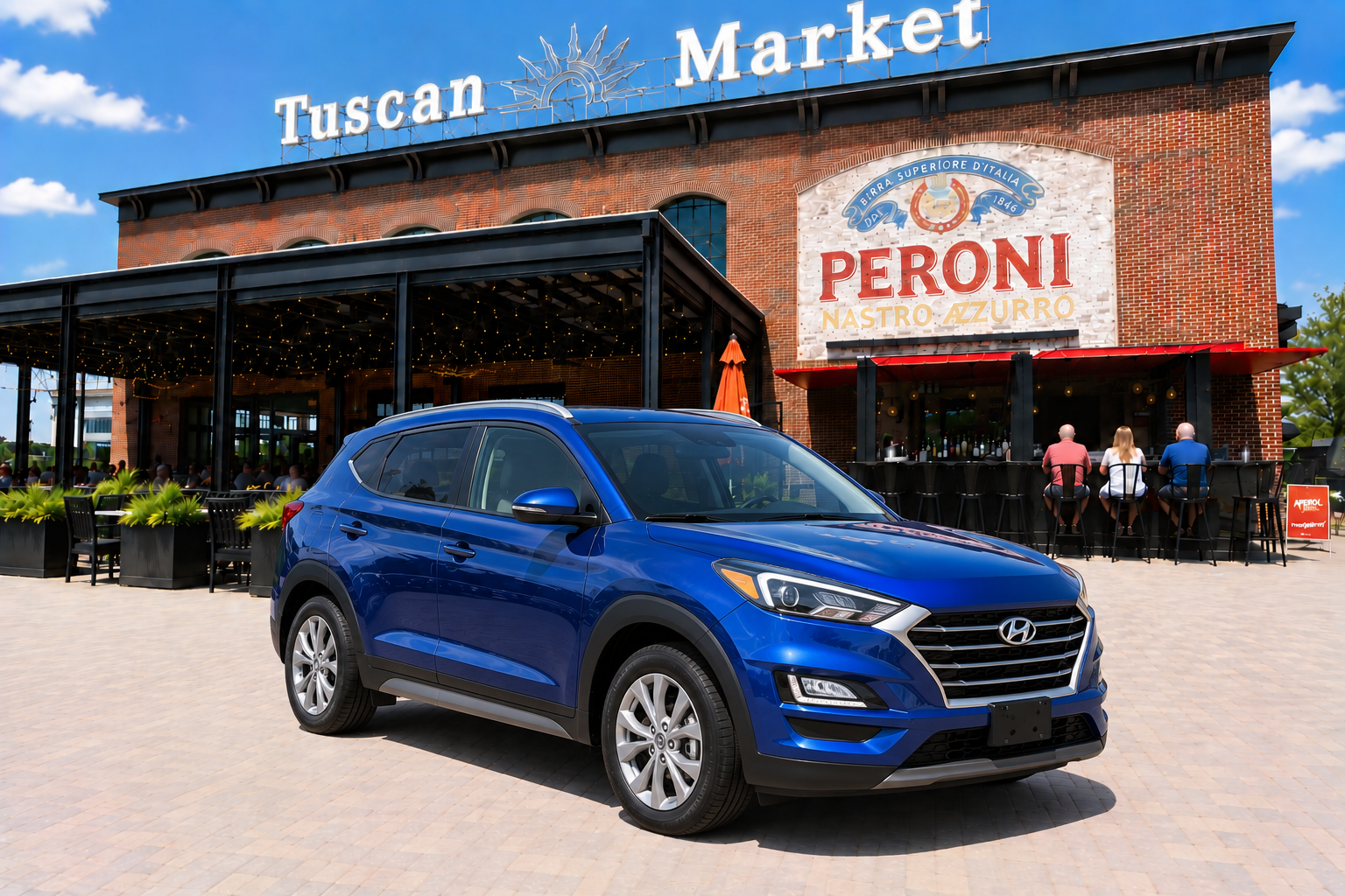 Blue Hyundai Tucson