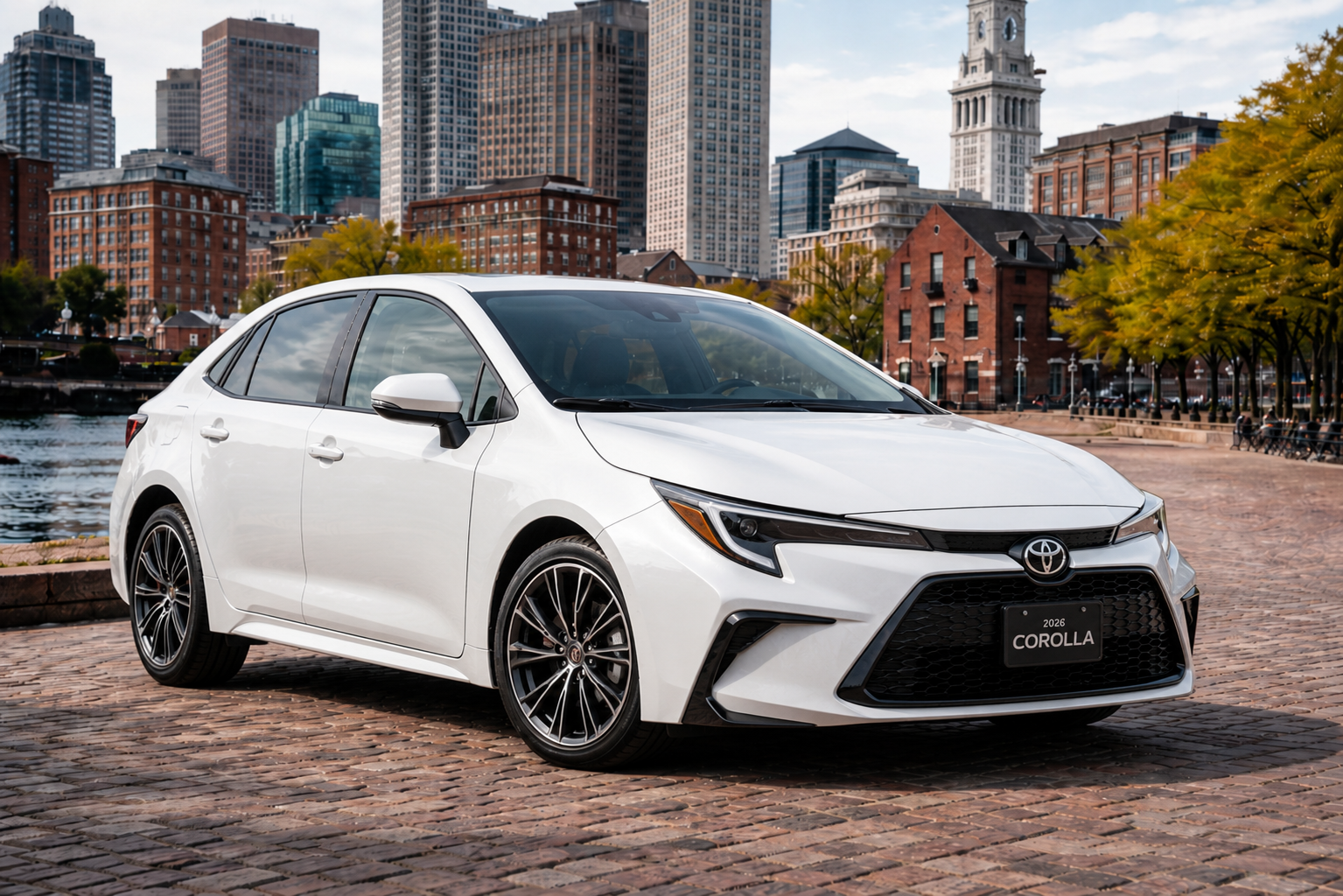 White Toyota Corolla