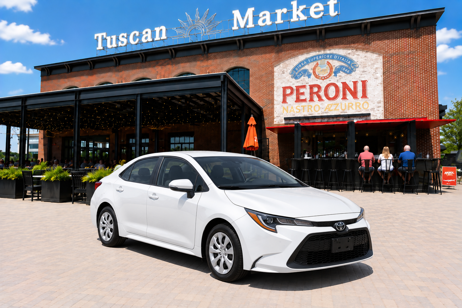 White Toyota Corolla