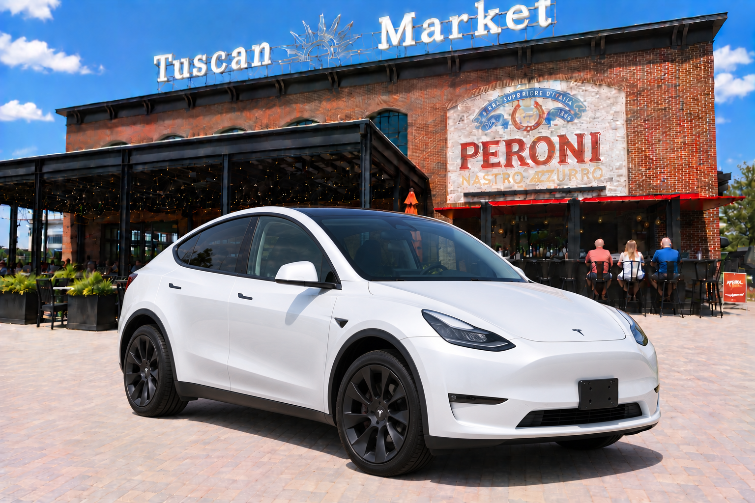 White Tesla Model Y