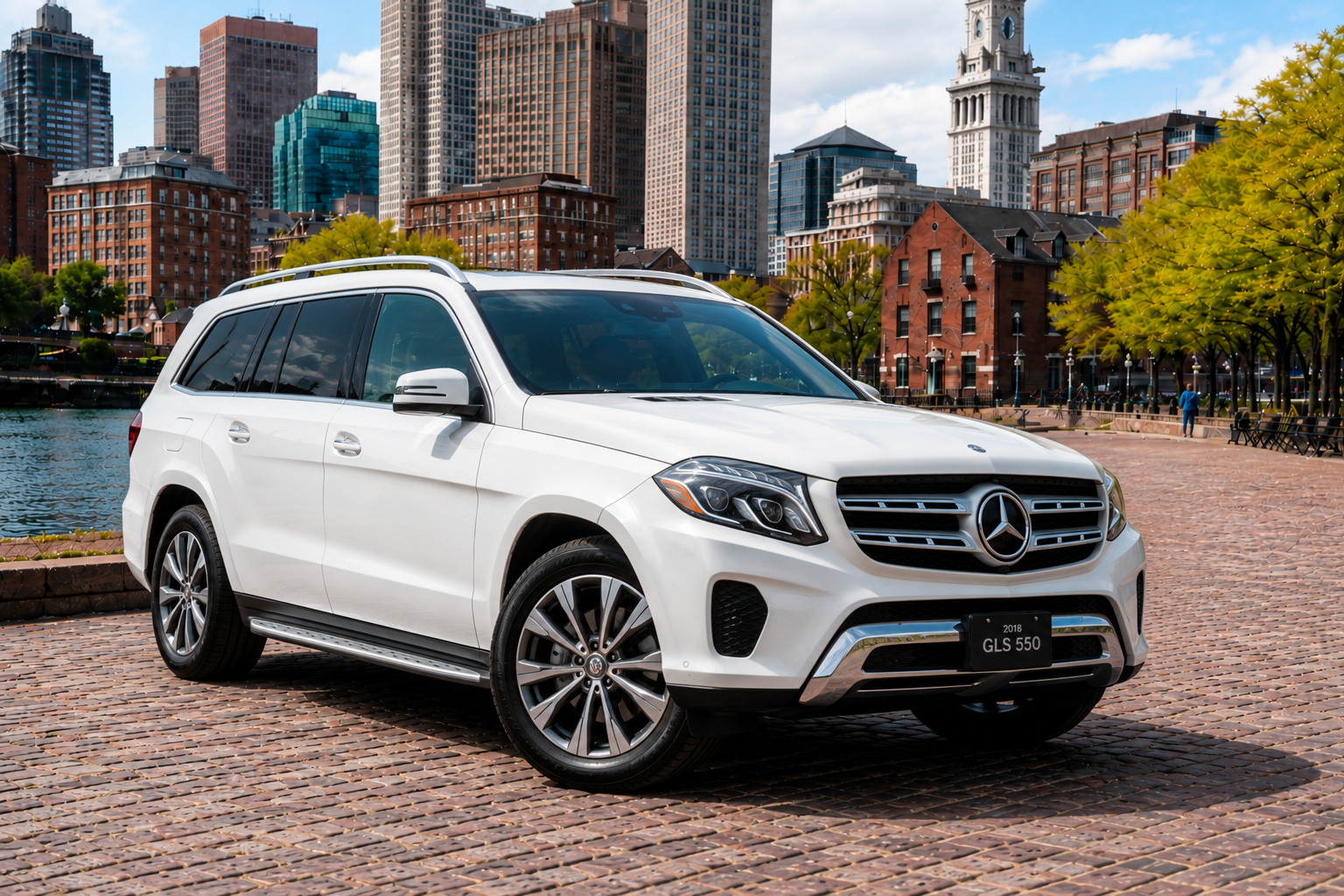 White Mercedes-Benz GLS 550