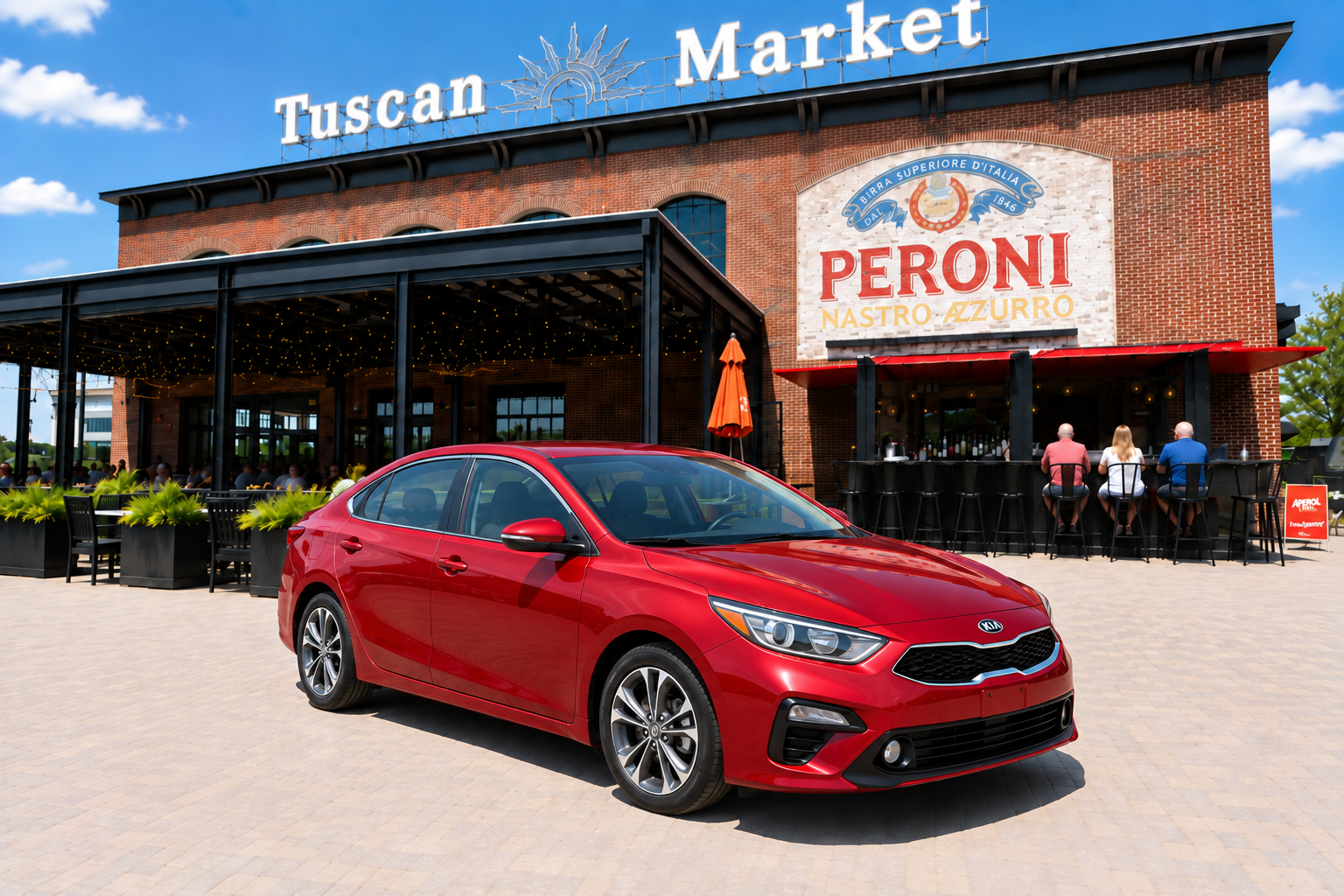 Red Kia Forte