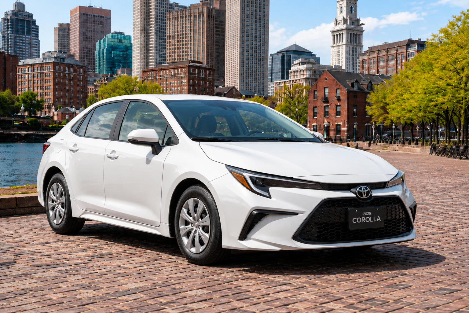 White Toyota Corolla